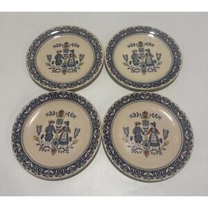 4 Johnson Brothers Staffordshire Hearts & Flowers Salad Plates Ironstone England